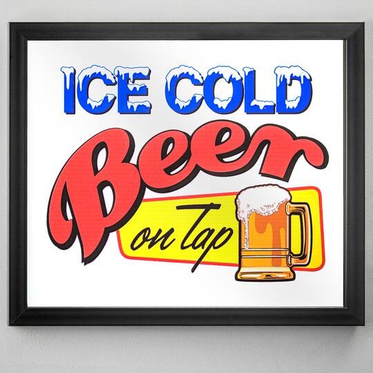 Ice Cold Beer On Tap Printed Accent Mirror